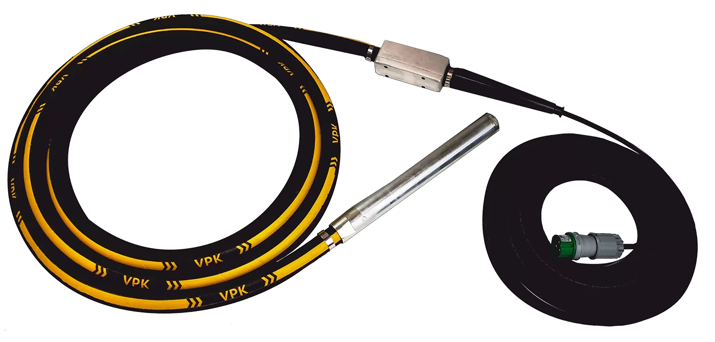 Вибраторы глубинные подключаемые к преобразователю Высокочастотный глубинный вибратор VPK-65T